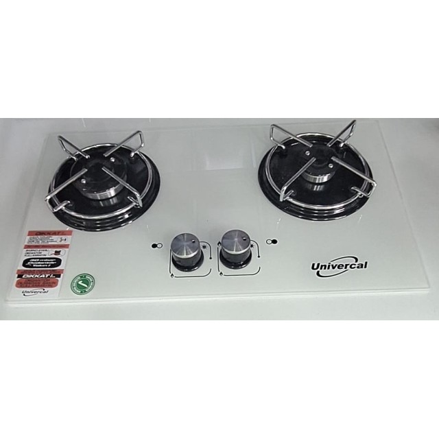 İki Gözlü Ankastre Karavan Ocağı 30 X 50 Cm Beyaz Univercal (11010b)