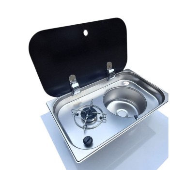 Univercal Tek Ocak Evye Cam Kapaklı Sağ Evyeli (11015sa)