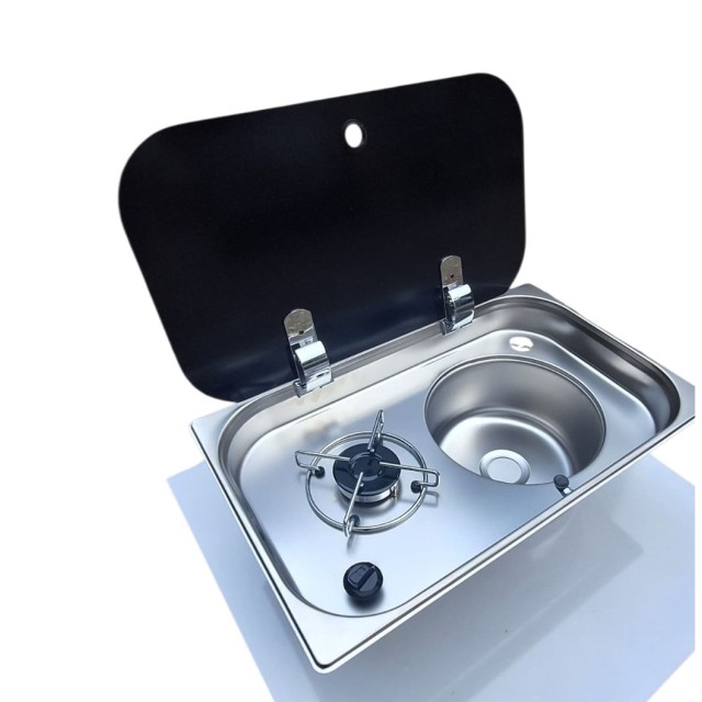 Univercal Tek Ocak Evye Cam Kapaklı Sağ Evyeli (11015sa)