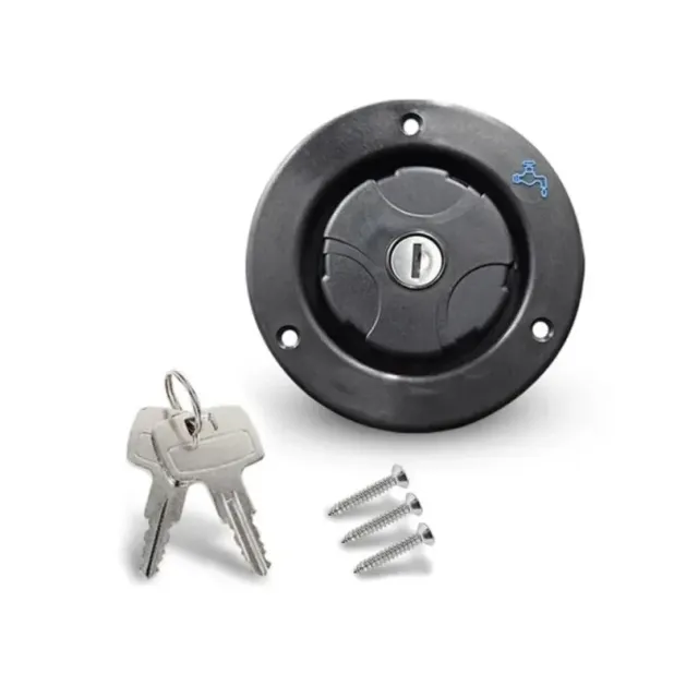 Karavan Anahtarlı Kilitli Su Dolum Ağzı Siyah(2007b)