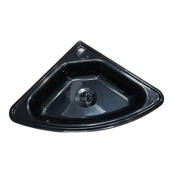 Plastik Evye Lavabo Köşe Siyah (25008)