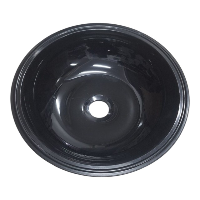 Plastik Evye Lavabo Yuvarlak Siyah (25007)