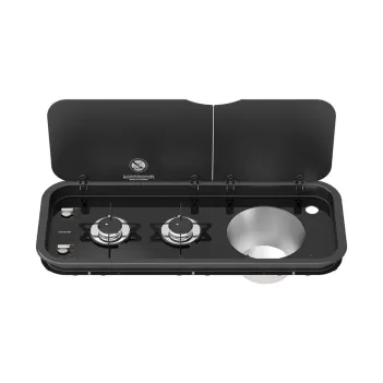 Thetford Kombinasyonlu Çift Gözlü Ocak & Yuvarlak Eviye (10012)