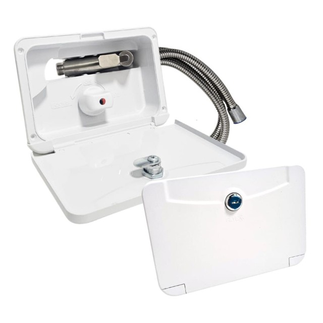 Revex Sıcak Soğuk Dış Duş Kilitli Takım Beyaz (2017b)