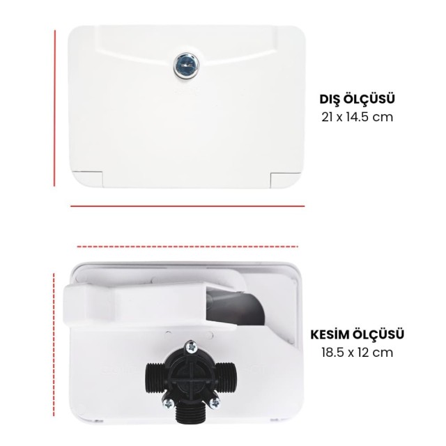 Revex Sıcak Soğuk Dış Duş Kilitli Takım Beyaz (2017b)