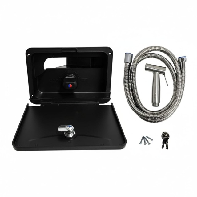 Sıcak Soğuk Dış Duş Kilitli Takım Siyah 2017s