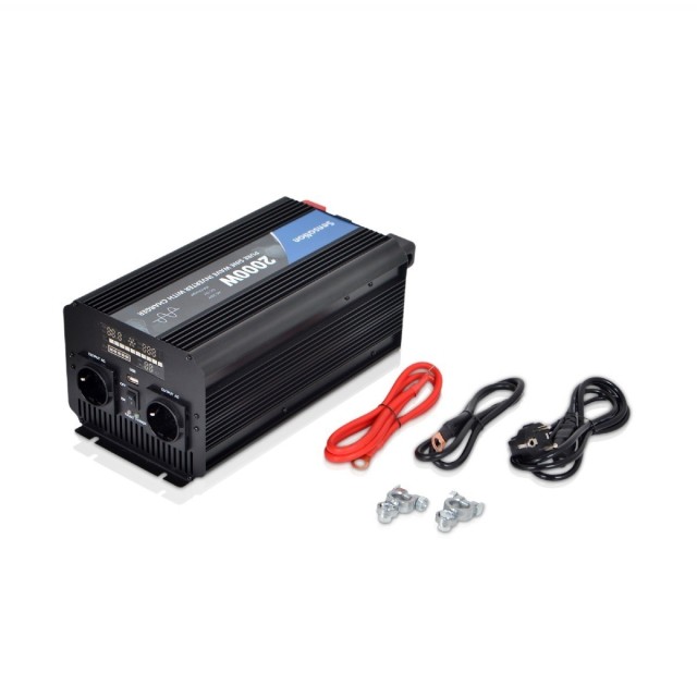 Sensatıon 2000w Watt 2kw Tam Sinüs Şarjlı (20a) İnvertör Ekranlı 12v / 220v Çevirici İnverter (26007d)