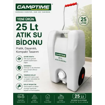 25 Lt Atık Su Tankı Tekerlekli