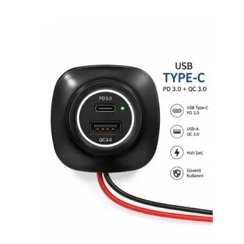 Camp Power  Usb  Tip-c Karavan Marin Hızlı Şarj Priz