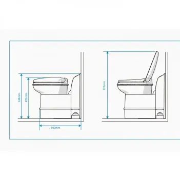 Thetford C200 Cs Çekme Karavan Döner Kasetli Tuvalet