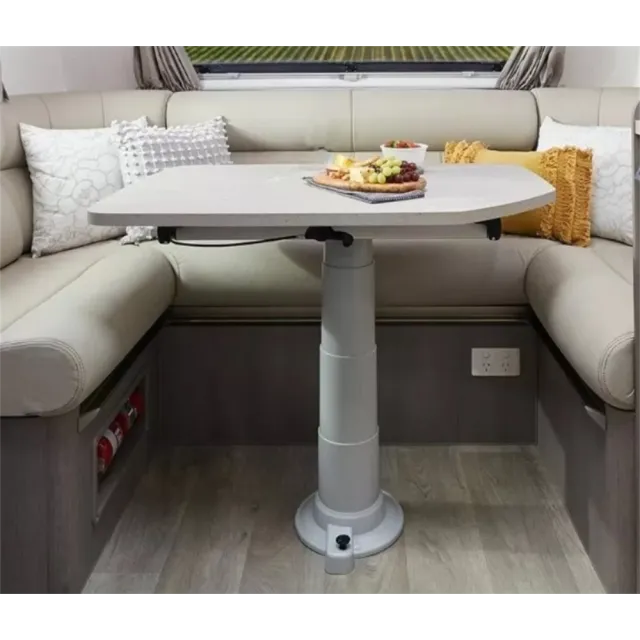 Nuova Mapa 360° Dönen Zemine Vidalanabilir Yükseklik Ayarlı Teleskobik Karavan Masa Ayağı